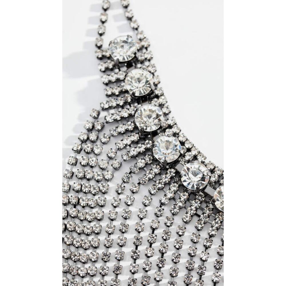 Rebecca Minkoff Cascading Crystal Fringe Statement Necklace $98 Tags #RM259 - Picture 4 of 4